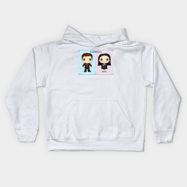 Funko Pop Elementary Holmes & Watson Kids Hoodie by LiunaticFringe